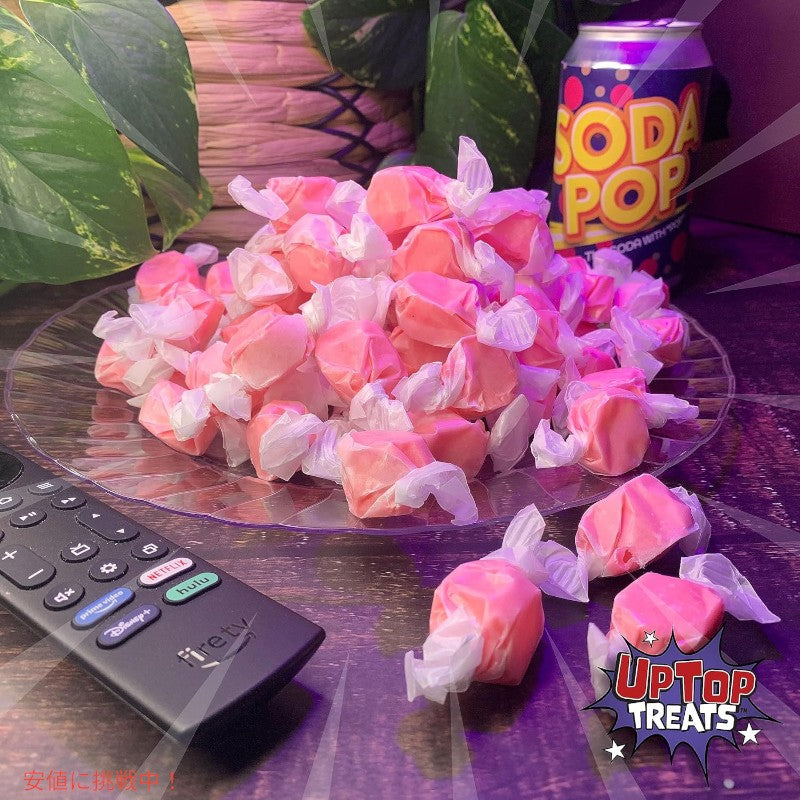 UpTop Treats ソルトウォータータフィー ストロベリー味 454g ソフトキャンディー タフィー Strawberry Salt Water Taffy 16oz 3