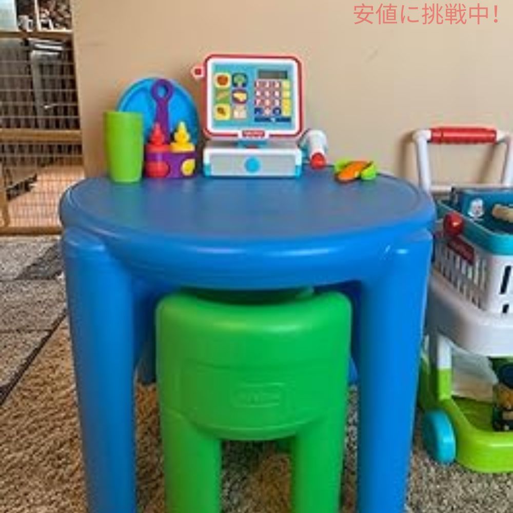 Little Tikes リトルタイクス キッズ ブライトン＆ボールド 子供用 テーブル＆チェア セット 2人用 グリーン/ブルー Bright 'n Bold Table & Chairs 7