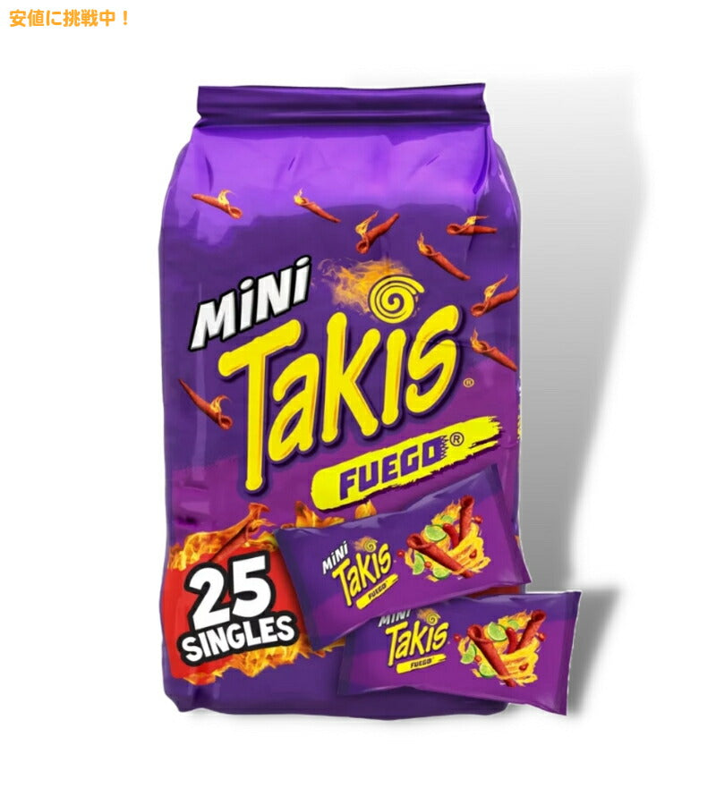 [25袋入り] タキス トルティーヤチップス [フエゴ味] 875g Takis Fuego Tortilla Chips 30.75oz 25ct 1