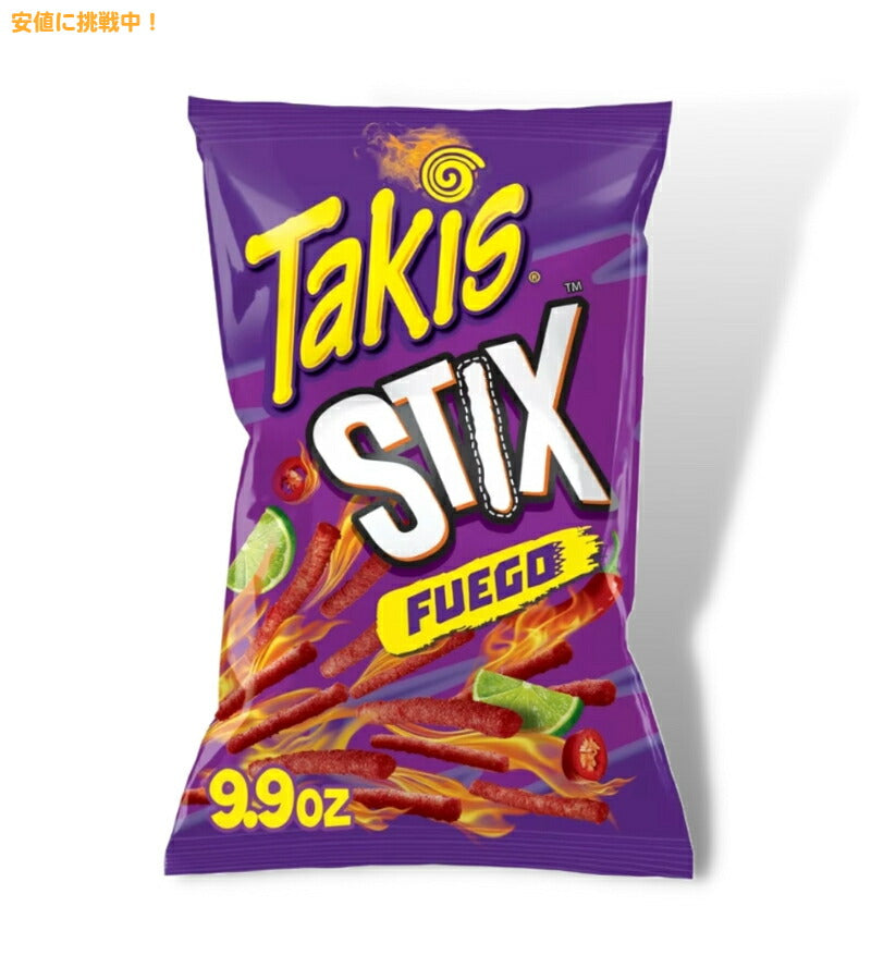 タキス スティックス コーンスティックス [フエゴ味] 281g Takis Stix Fuego Corn Sticks 9.9oz 1