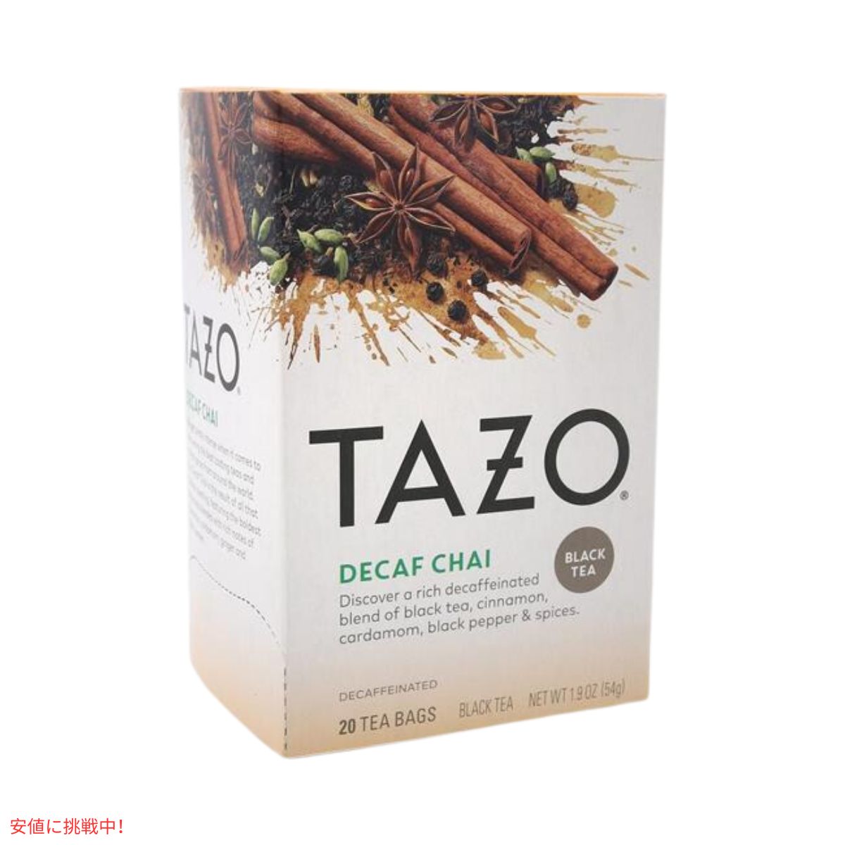 【6個セット】TAZO タゾ デカフェイン チャイ ティーバッグ 20個 x 6箱 まとめ買い デカフェ TAZO Decaffeinated Chai Tea Bags 2