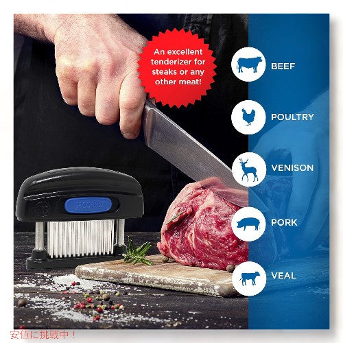 ジャカード Jaccard 45ブレード ミートテンダー Meat Tenderizer ステンレススチール 45 Blade Stainless Steel Black 3