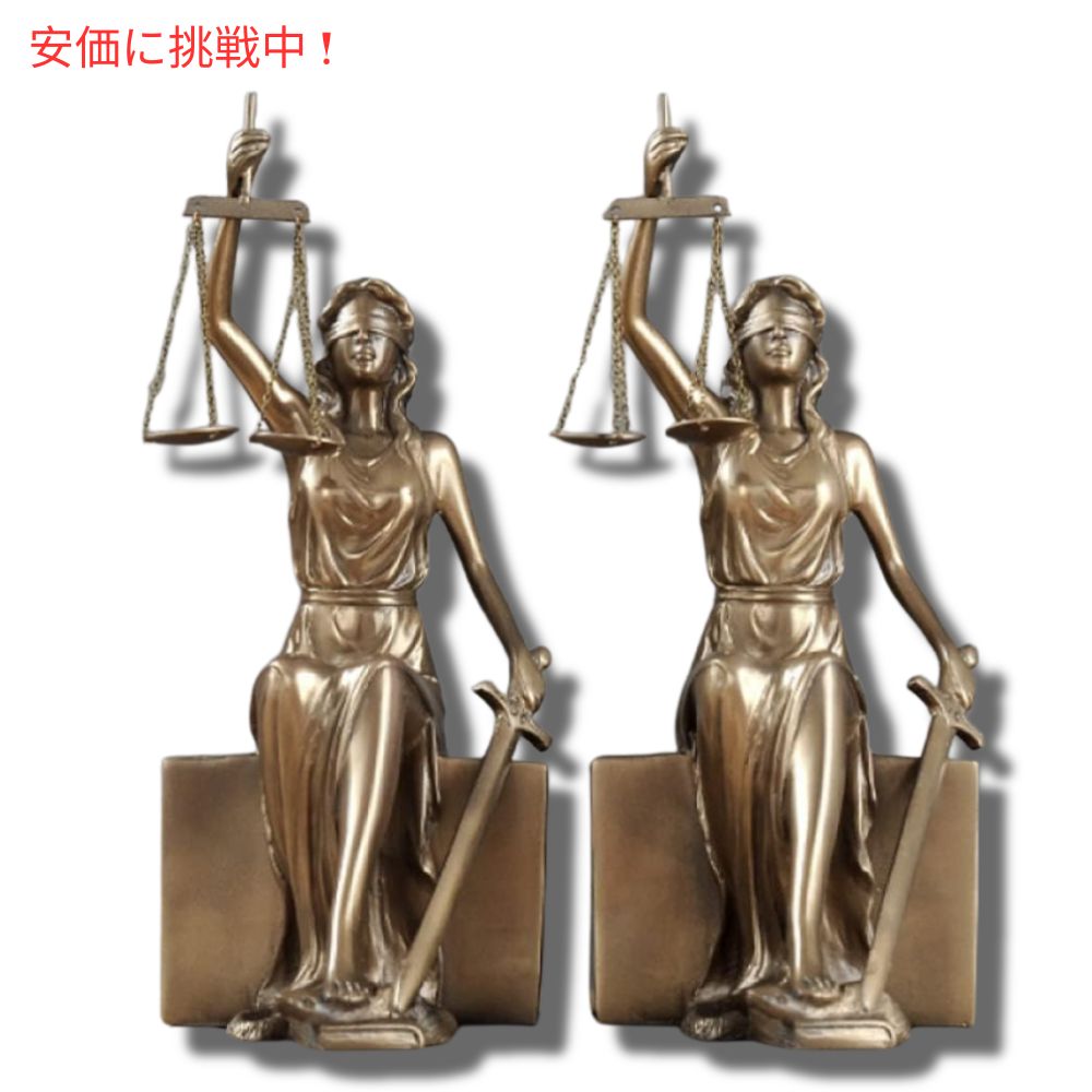 正義の女神像 装飾ブックエンド彫刻 Lady Justice Statue Decorative Bookends Sculpture 4