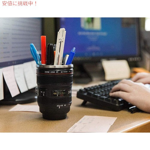 Tmango カメラレンズコーヒーマグ 格納式蓋付き ステンレススチールフォトコーヒーカップ 13.5オンス 7