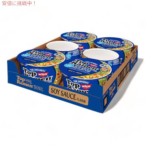 6個セット Nissin Top Ramen 日清 ニッシン トップラーメン ヌードルスープ しょうゆ味 醤油 まとめ買い Bowl Ramen Noodle Soup Soy Sauce Flavor 1