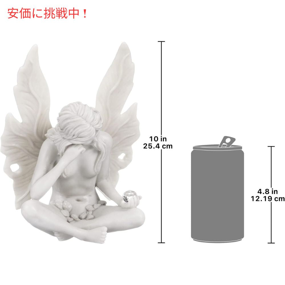 Design Toscano デザイン トスカーノ 見つめる秘密のガーデンフェアリースタチュー 高さ10インチ Gazing Secret Garden Fairy Statue 10inch tall 6