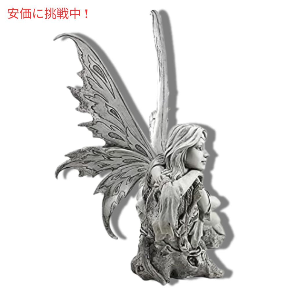 Design Toscano デザイントスカーノ たたずむ想いのフェアリーガーデンスタチュー 17インチ Pause to Ponder Fairy Garden Statue 4