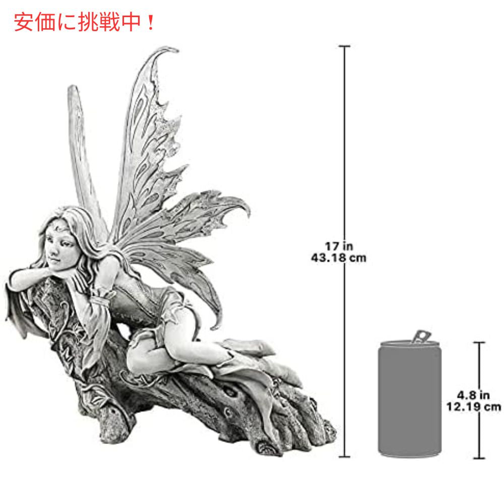 Design Toscano デザイントスカーノ たたずむ想いのフェアリーガーデンスタチュー 17インチ Pause to Ponder Fairy Garden Statue 5