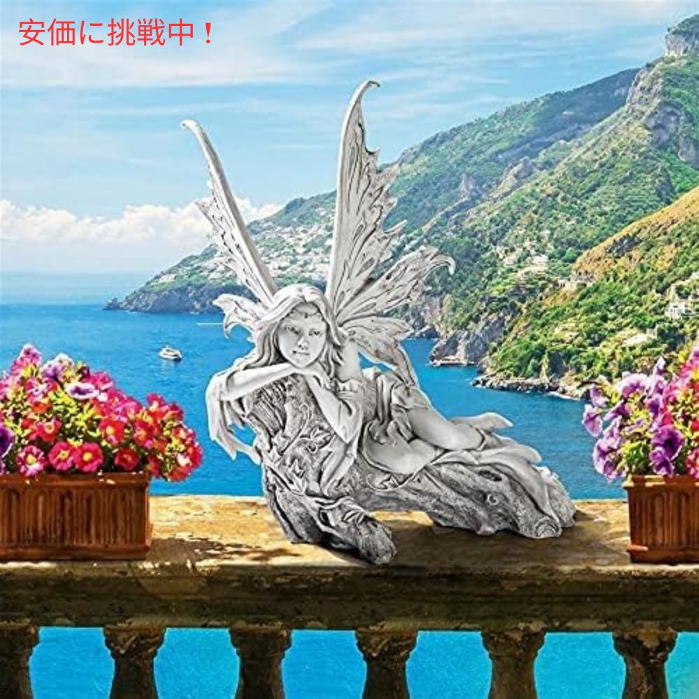Design Toscano デザイントスカーノ たたずむ想いのフェアリーガーデンスタチュー 17インチ Pause to Ponder Fairy Garden Statue 7