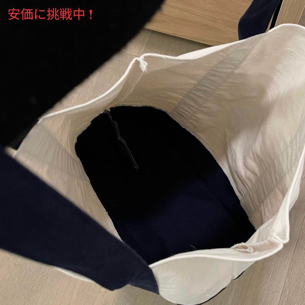 Trader Joe's トレーダージョーズ　キャンバストートバッグ Canvas White/Navy 買い物バック マザーズバッグ 6
