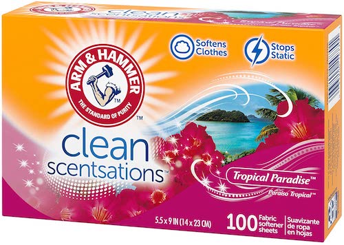 アーム＆ハンマー 柔軟剤シート Arm & Hammer 033200147701 乾燥機用 100枚入り [トロピカルパラダイス] 8