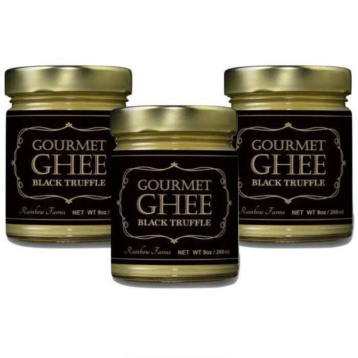 【送料無料お得な3個セット】レインボーファームズ グルメ・ギーバター ブラックトリュフ味 266ml Rainbow Farms Gourmet Ghee Butter Black Truffle 1