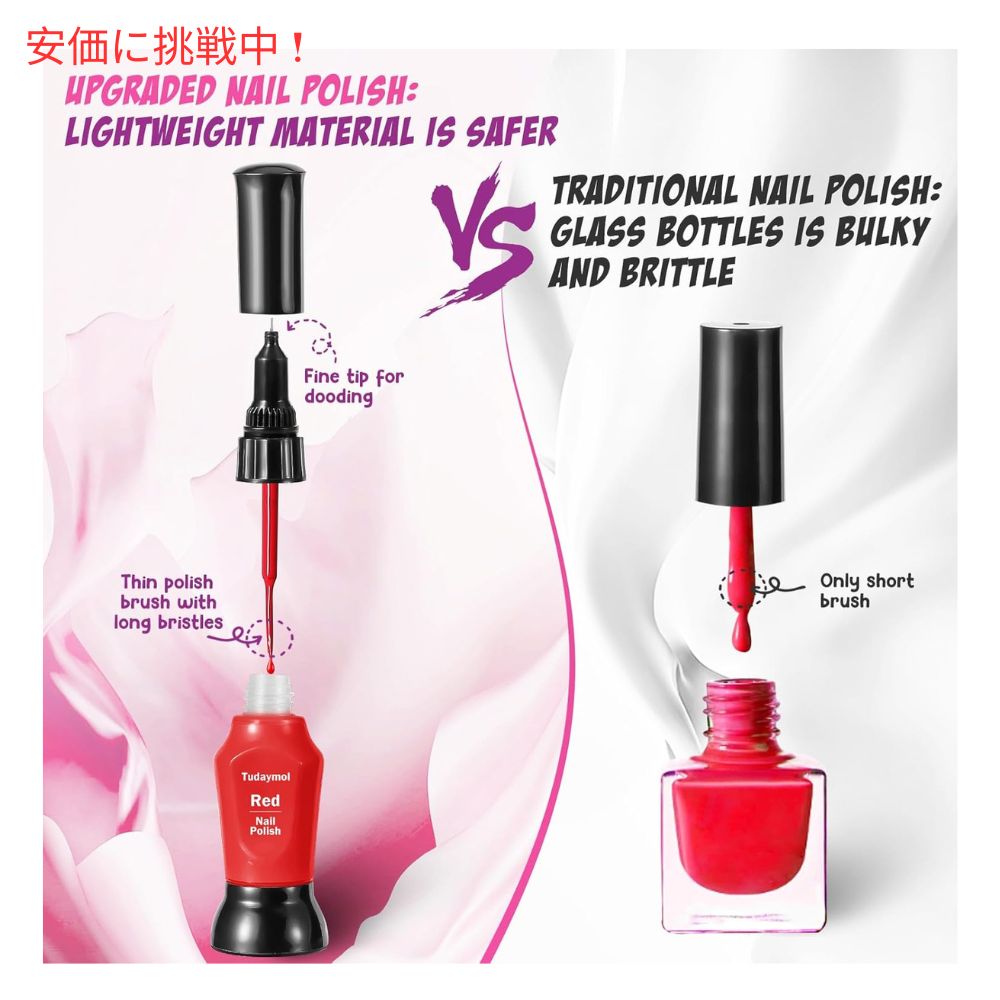 Tudaymol ネイルポリッシュセット 7～12歳向け Nail Polish Set Ages 7-12 3