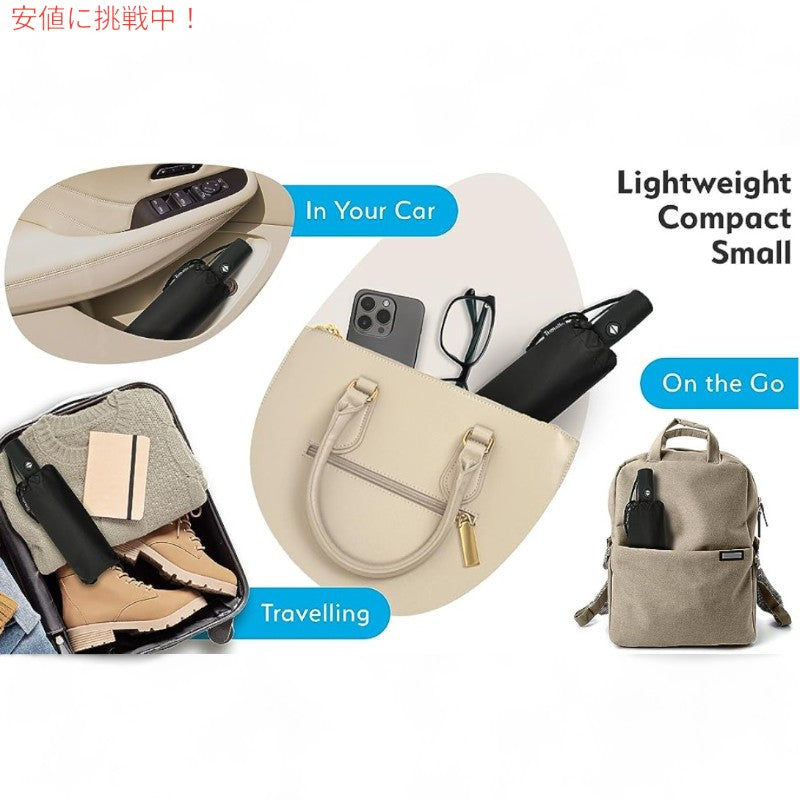 TUMELLA トゥメラ 風に最強に強い 旅行用 傘 Strongest Windproof Travel Umbrella Black 黒 7