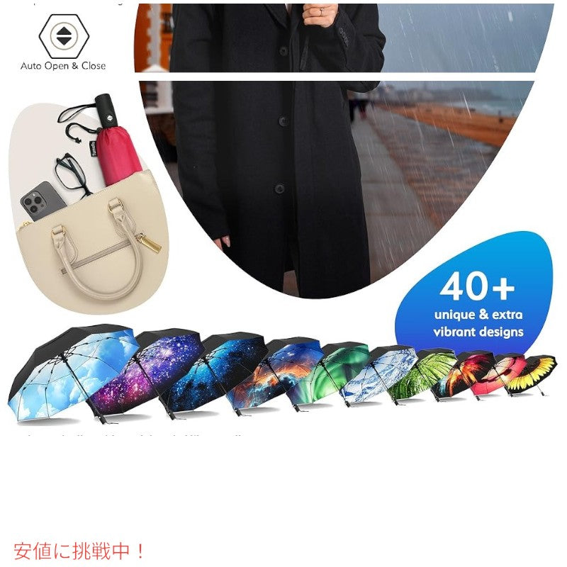 TUMELLA トゥメラ 風に最強に強い 旅行用 傘 Strongest Windproof Travel Umbrella Red 赤 5