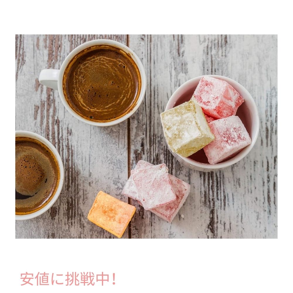 Cerez Pazari ターキッシュディライト キャンディ グミ ローズ味 オレンジ味 レモン味 ヴィーガン グルテンフリー ギフトボックス 8.1oz Turkish Delight 6