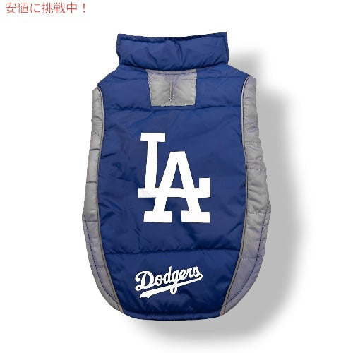 ロサンゼルス ドジャーズ Pets First MLB Los Angeles Dodgers Puffer Vest for Pets ペット用パファー ベスト (ミディアム) 1