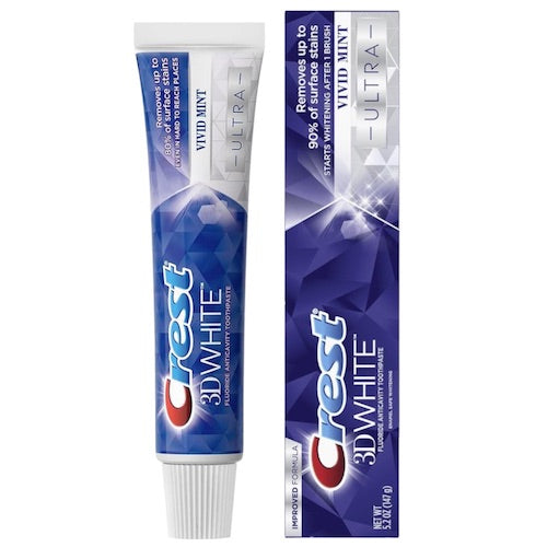 【2個】クレスト 歯磨き粉 3Dホワイト ウルトラ ホワイトニング 147g ビビッドミント Crest 3D White ULTRA Whitening Toothpaste 2