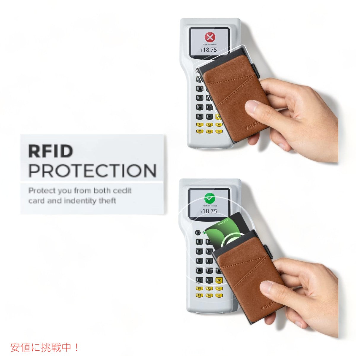 VULKIT ミニマリスト 財布 ポップアップウォレットクレジットカードホルダー Pop up Wallet Credit Card Holder 5