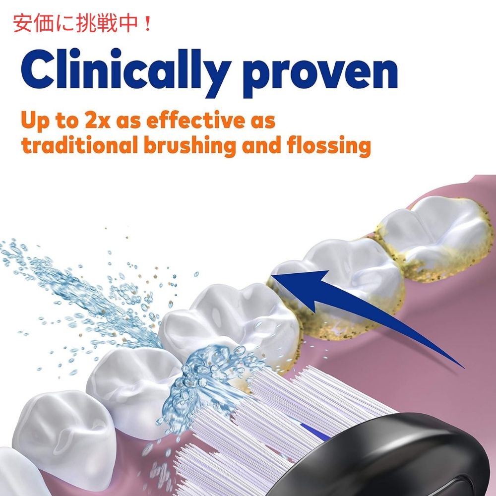 Waterpik ウォーターピック ソニックフュージョン交換用ブラシヘッド 2個入り ブラック Sonic-Fusion Replacement Brush Heads 2pcs Black 5
