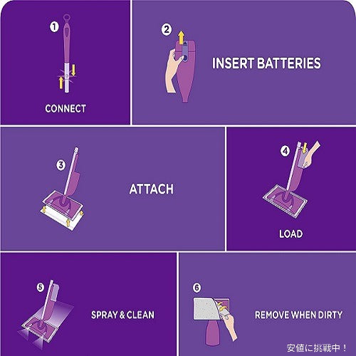 Swiffer WetJet Hardwood and Floor Spray Mop Cleaner Starter Kit スウィファー ウェットジェット ハードウッド フロア スプレーモップ スターターキット 2