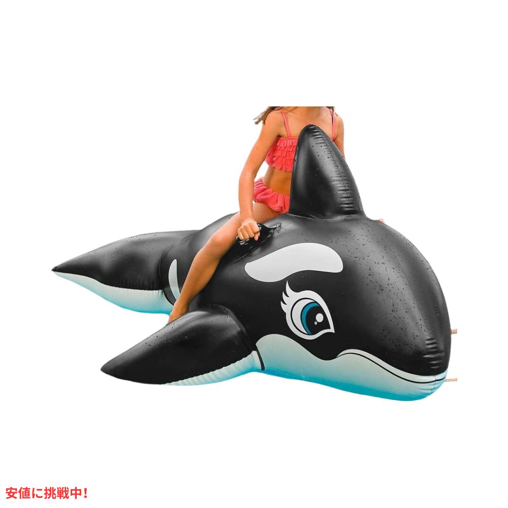 INTEX ライドオン インフレータブル プールフロート ブラック Killerwhale INTEX Ride-On Inflatable Pool Float Black 4