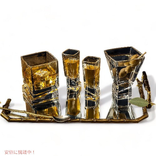 JoyJolt スクエアオールドファッション ウィスキーグラス 10オンス  2個セット Carre Square Scotch Glasses 4