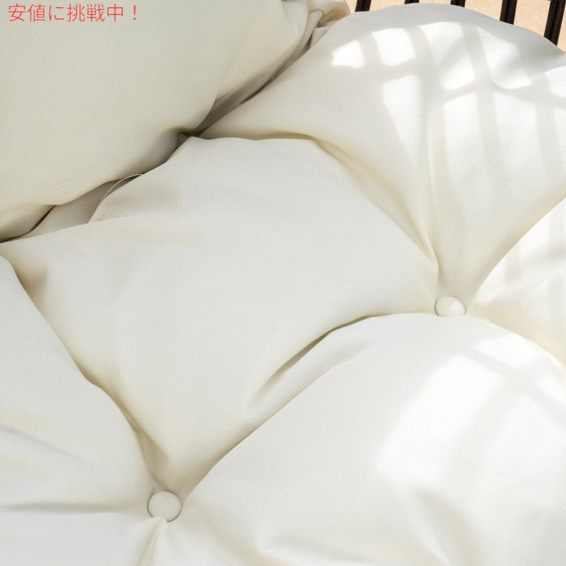 Christopher Knight Home クッション付きラウンジ籐チェア ブラウンWicker Lounge Chair with Cushion 4