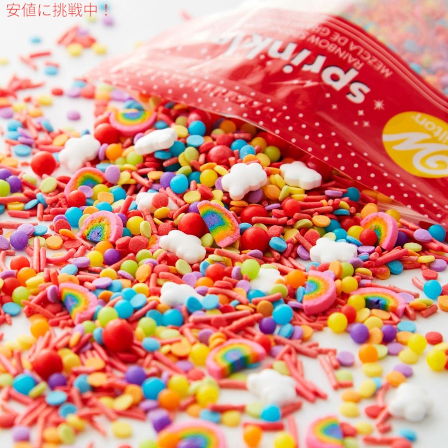 Wilton ウィルトン レインボースプリンクルミックス 10 oz お菓子作り トッピング 手作りお菓子用 Rainbow Sprinkles Mix 285g 6