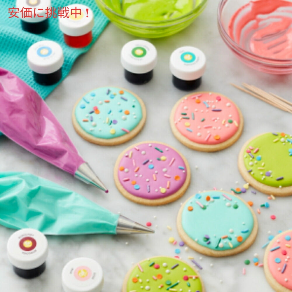 Wilton ウィルトン 濃縮ゲル状食用色素セット（基本色、4色）8.7 mL Concentrated Gel Food Color Set Primary 0.3 Fl Oz 4 Colors 3