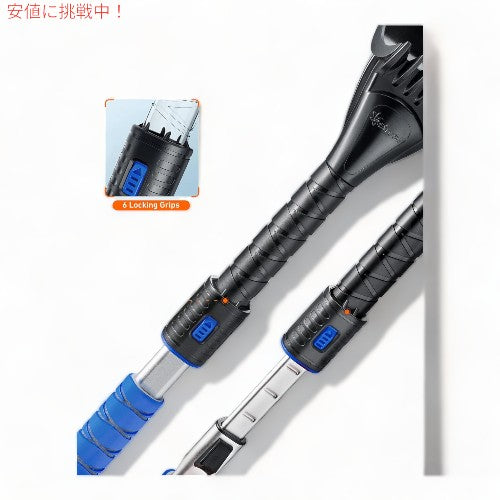 スノー ブラシ アイス スクレーパー AstroAI 47.2インチ 車のフロントガラス用 3 in 1 Ice Scrapers for Car Windshield (M-BLUE) 2
