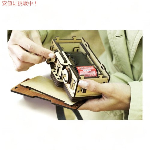 ウッドサム 3Dパズル ピンホールカメラ レトロ 木製 立体パズル 組み立て式カメラ WOODSUM Pinhole Camera Retro Wooden 3D Puzzle 2