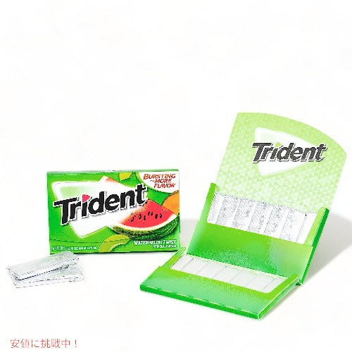 トライデント ウォーターメロンツイスト シュガーフリーガム 1箱 (12パック入り) / Trident Watermelon Twist Sugar Free Gum 12 Packs 2