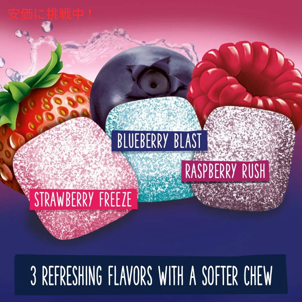 Extra エクストラリフレッシャーズ ベリーミックス チューイング 1個あたり40個入り（6個セット）Refreshers Berry Mix 40pcs/Bottle (6 packs) 6