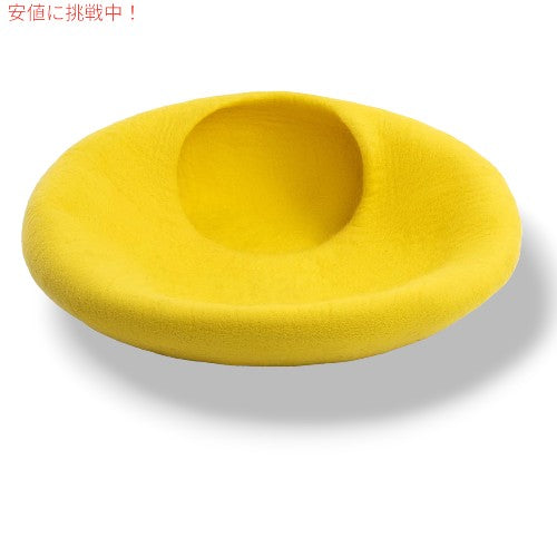 Woolygon ウーリゴン プレミアム ウール キャット ケイブ ベッド Premium Wool Cat Cave Bed - 室内猫と子猫用 [Yellow] 5