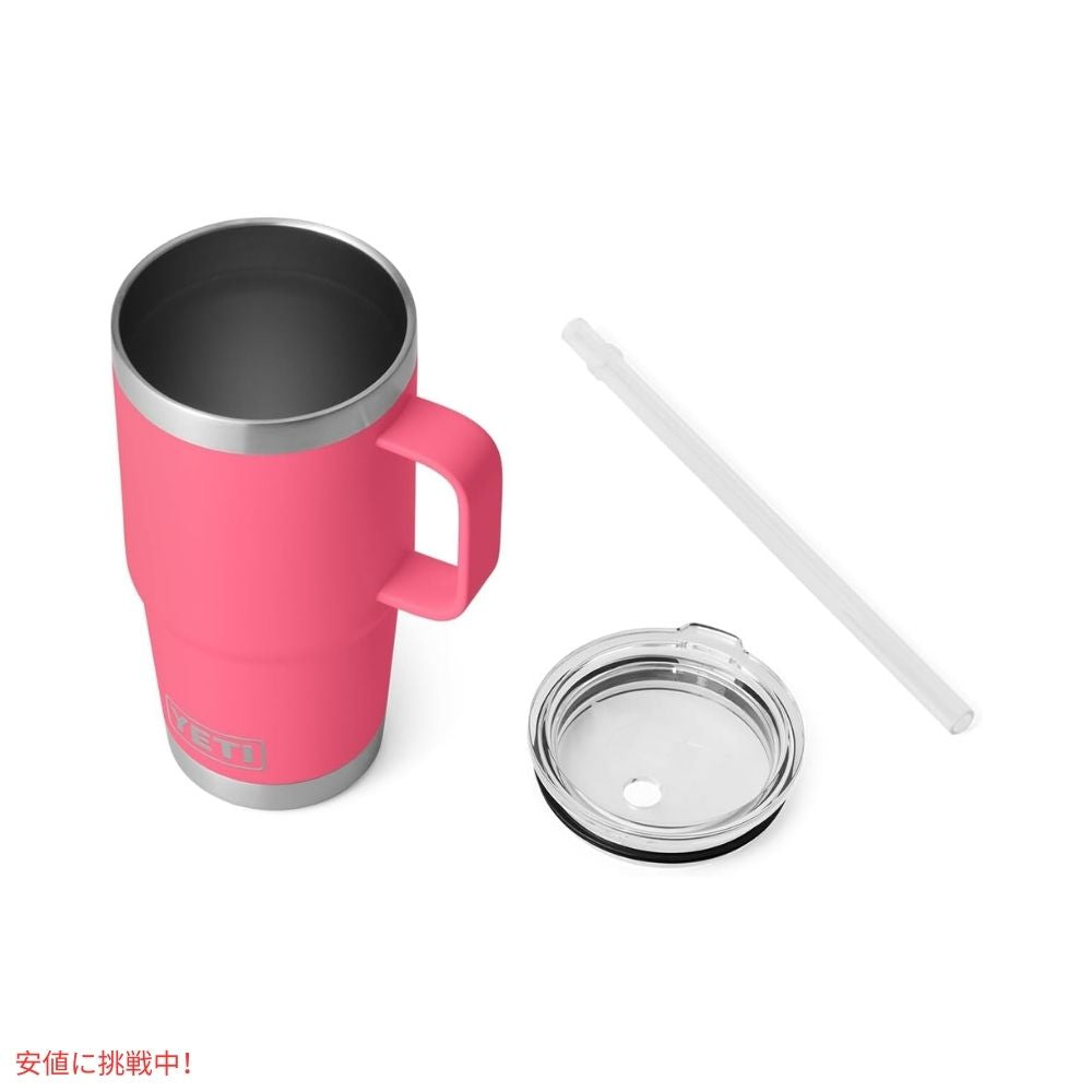 YETI  イエティ ランブラー 25オンス ストローマグ トロピカルピンク ストロー蓋付き Rambler 25 oz Straw Mug With Straw Lid Tropical Pink 3