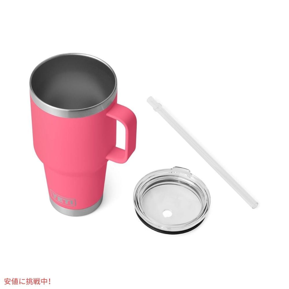 YETI  イエティ ランブラー 35オンス ストローマグ トロピカルピンク ストロー蓋付き Rambler 35 oz Straw Mug With Straw Lid Tropical Pink 3