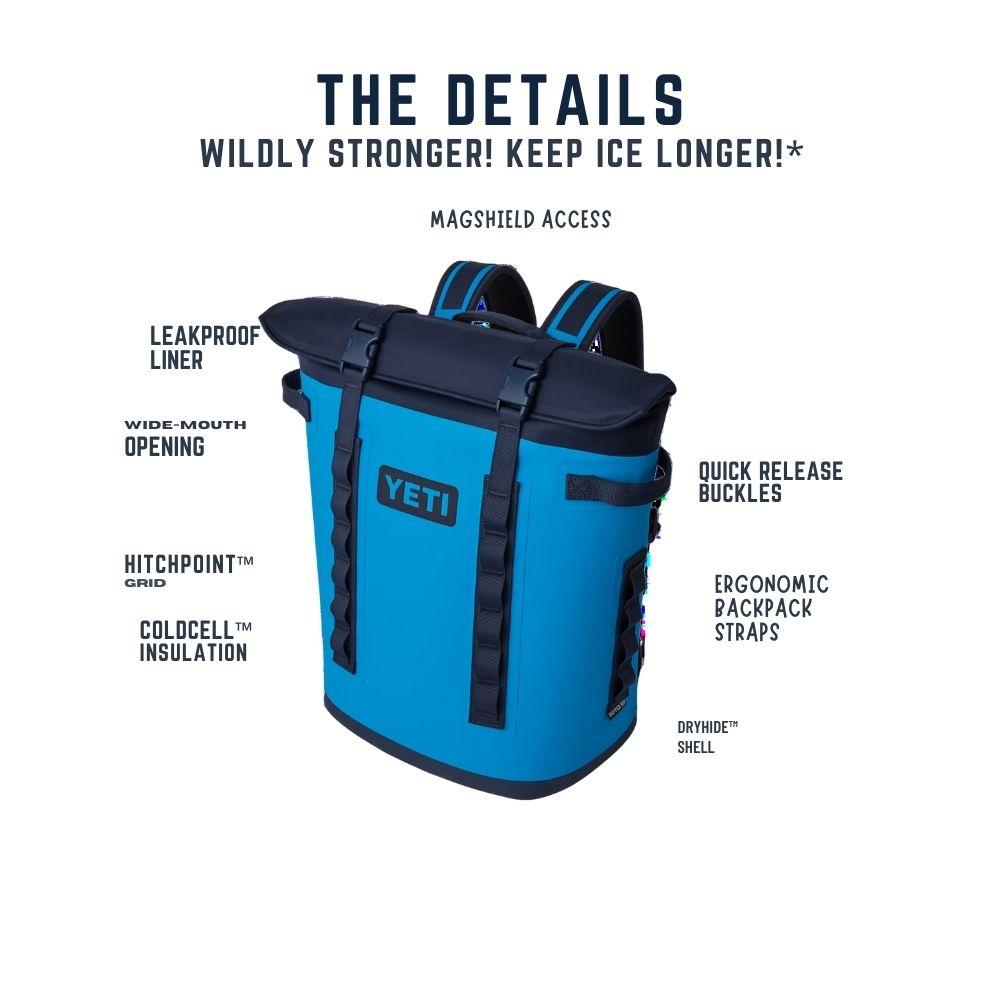 イエティ YETI ホッパー M20 バックパック ソフトクーラー ネイビー/ ビッグウェーブブルー Hopper M20 Backpack Soft Cooler NAVY/ BIG WAVE BLUE 7